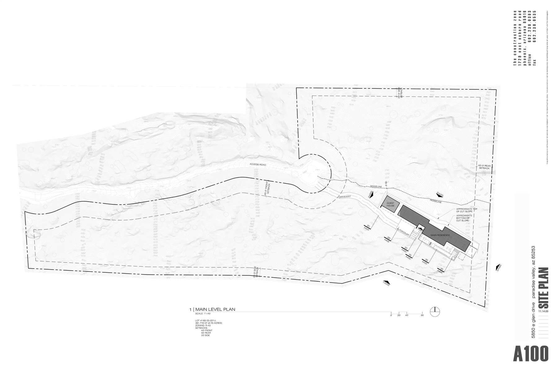 Site plan — 5850 E Glen Drive, Paradise Valley