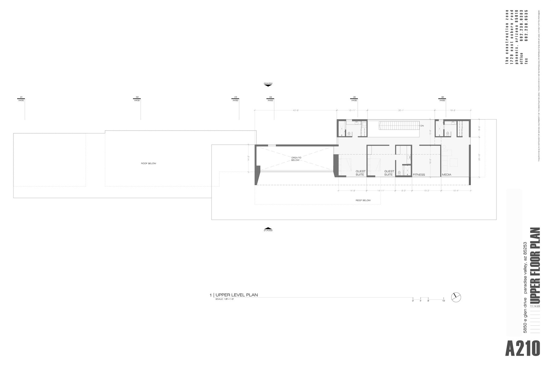 Upper level floor plan